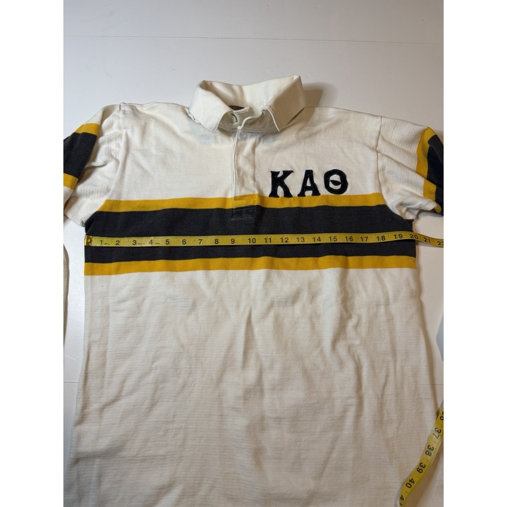 Vintage Kappa Alpha Theta Rugby Polo Shirt Fraternity Size Large - Picture 6 of 7